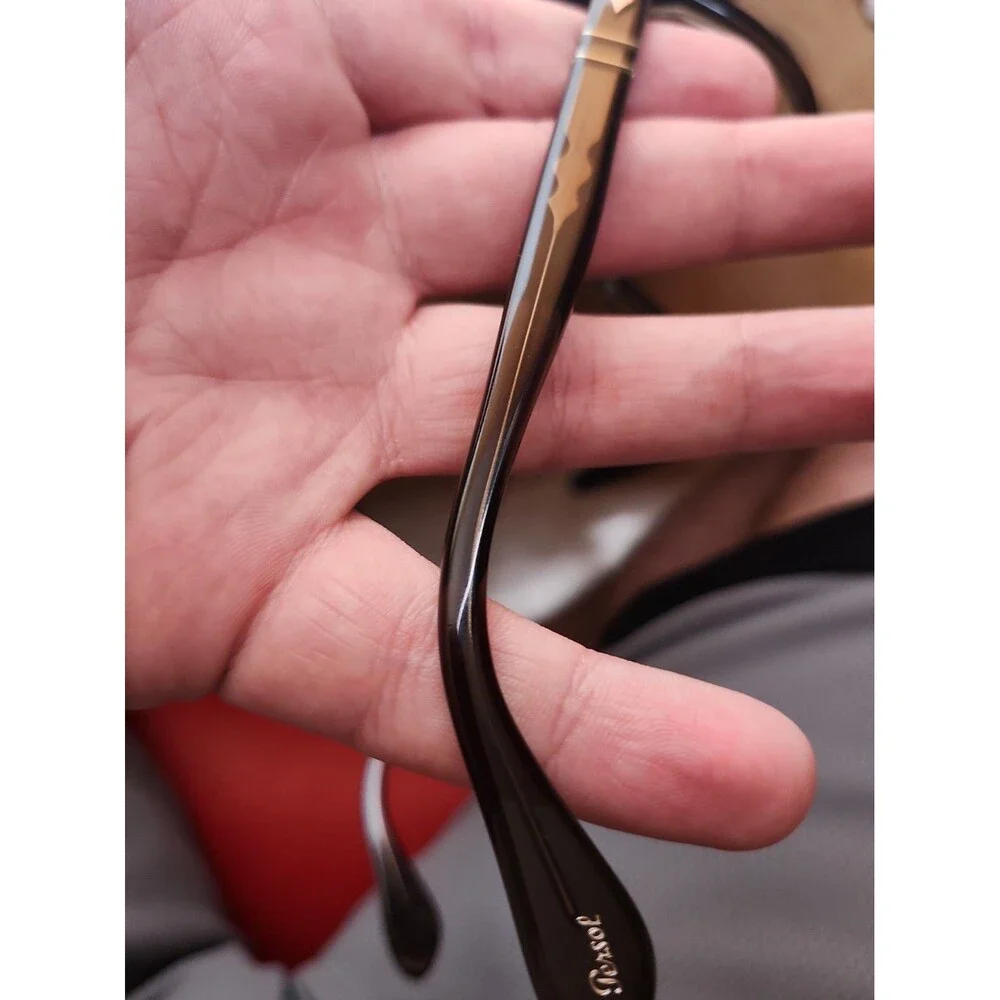 Persol 0PO 3263V 1103 Gray/Clear Round Men's Eyeglasses 50-21-145 w/ Case